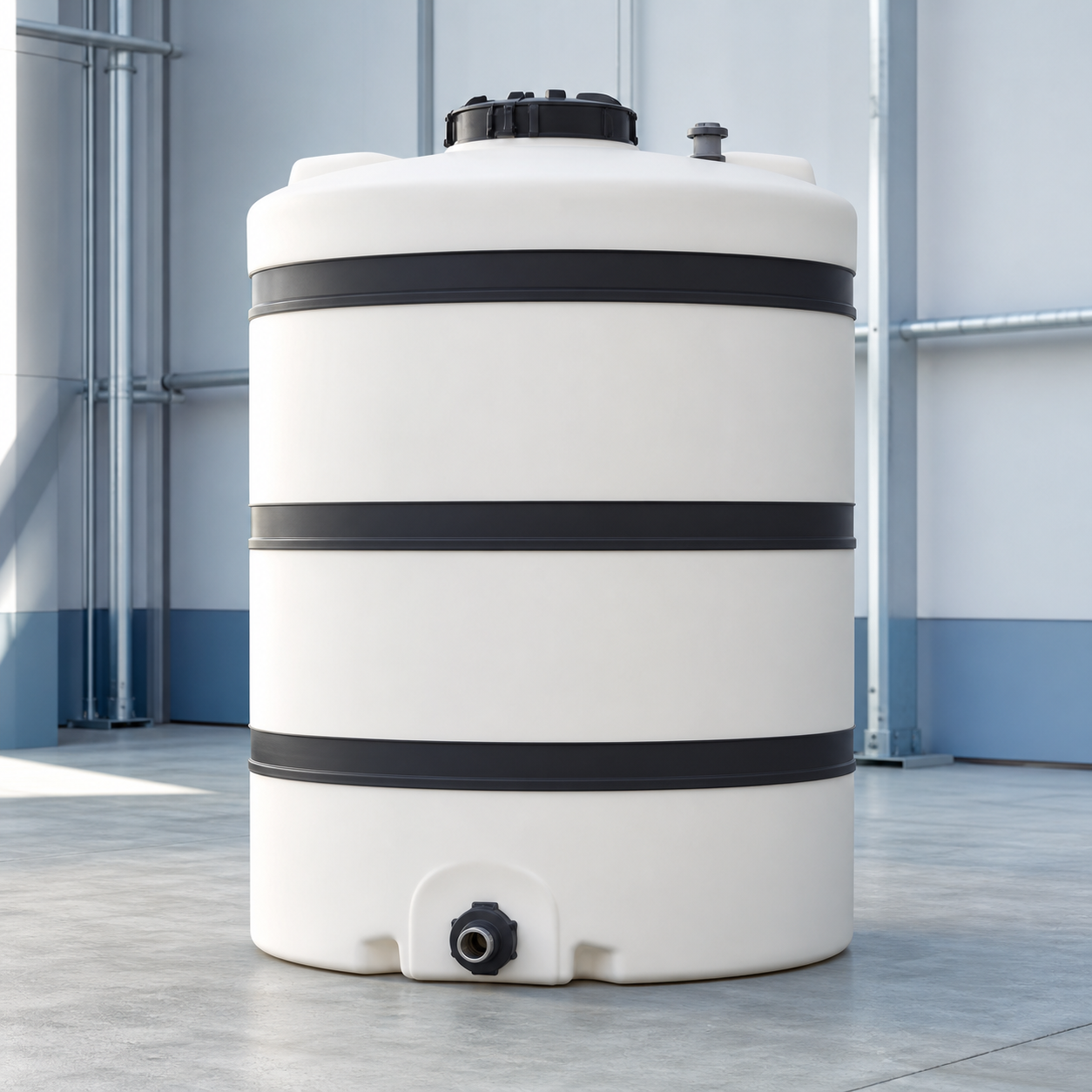 Rotomoulded chemical storage tank